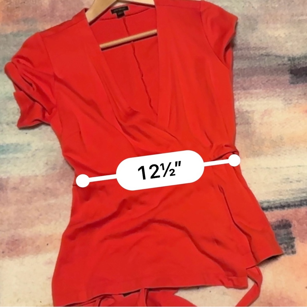 Red Wrap Top - Picture 5 of 8
